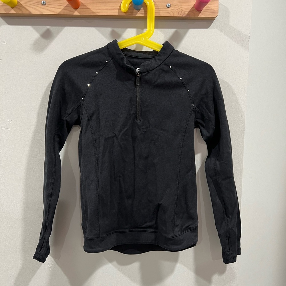 Black Long Sleeve Tee with Mock Neck
